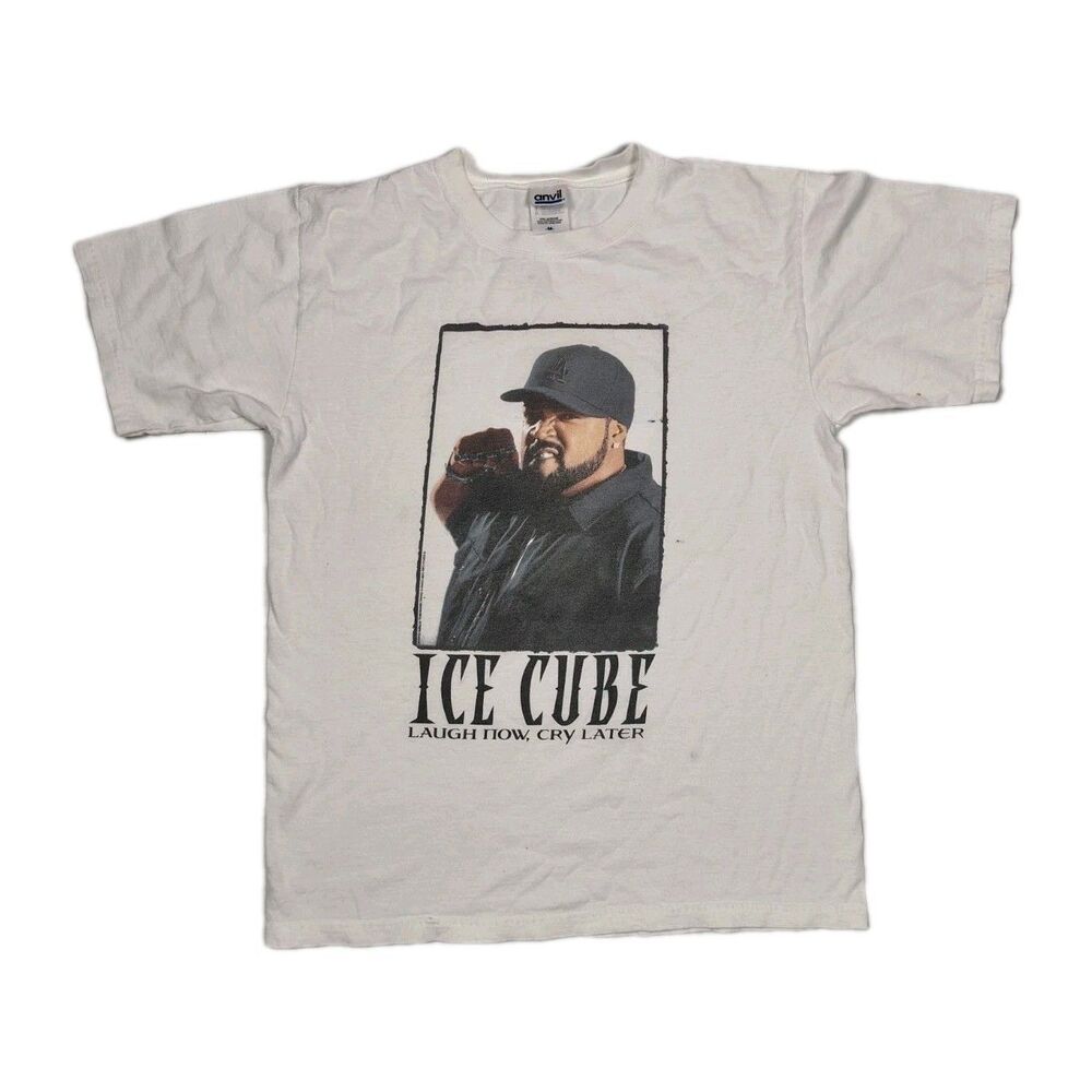 Ice Cube Laugh Now Cry Later Tshirt Medium Vintage Y2K Rap Hip Hop Promo Bravado